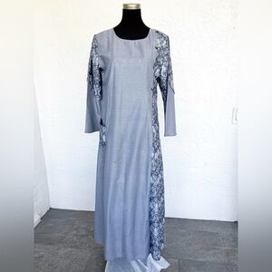 Ikat Studio Custom Printed Butterfly Traditional Indian Maxi Dress Plus Size XXL